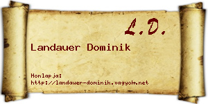 Landauer Dominik névjegykártya